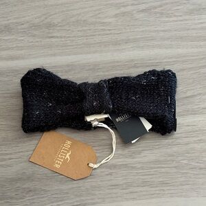 NWT Hollister Black Knit Shimmer Headband